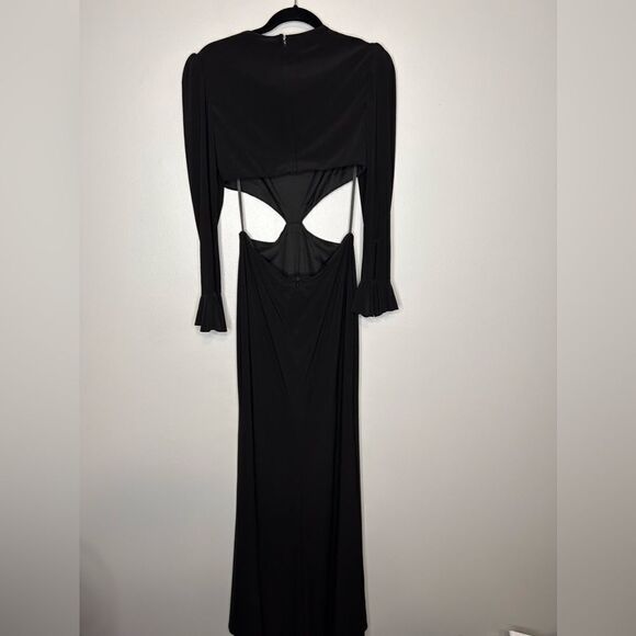 Mac Duggal Ieena Cut-Out Jersey A-Line Gown - Picture 3 of 10